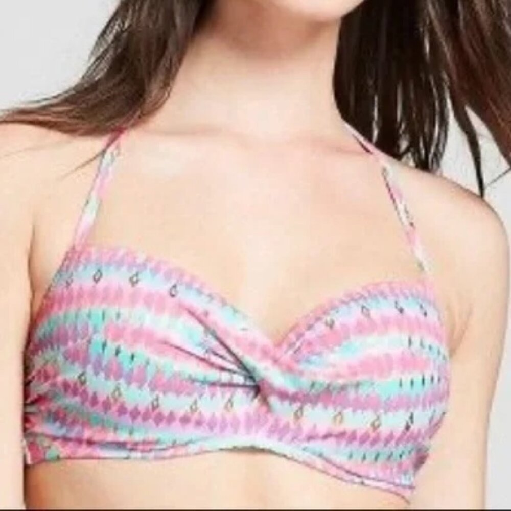 Shade & Shore Front Twist Bandeau Bikini Top